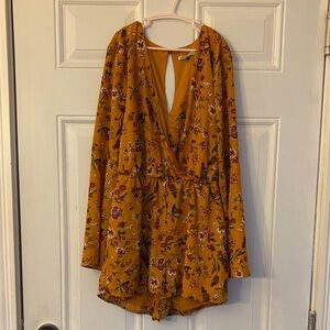 Charlotte Russe Mustard Floral Romper